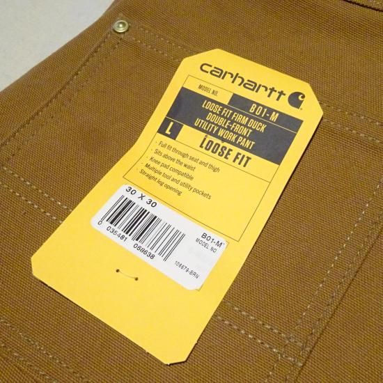 アメリカ製】 カーハート USA ブラウンダック ダブルニー ワークパンツ