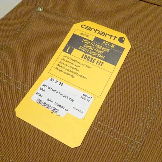 アメリカ製】 カーハート USA ブラウンダック ダブルニー ワークパンツ