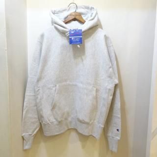New Champion U.S.A Oxford Gray Reverse Weave Sweat Parka size M (Japan XL)