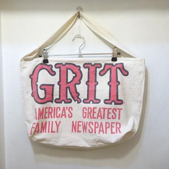 1930s 40s GRITニュースぺーパーバッグ　ヴィンテージ Old 