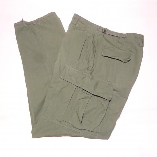US ジャングルファティーグパンツ ノンリップポプリン　60s vintage 1960年代 U.S. ARMY ジャングルファティーグパンツセカンド