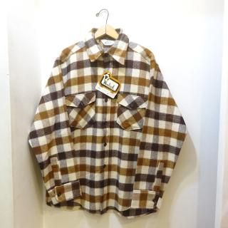 Dead Stock 80's Woolrich Buffalo Check Wool Shirts size L