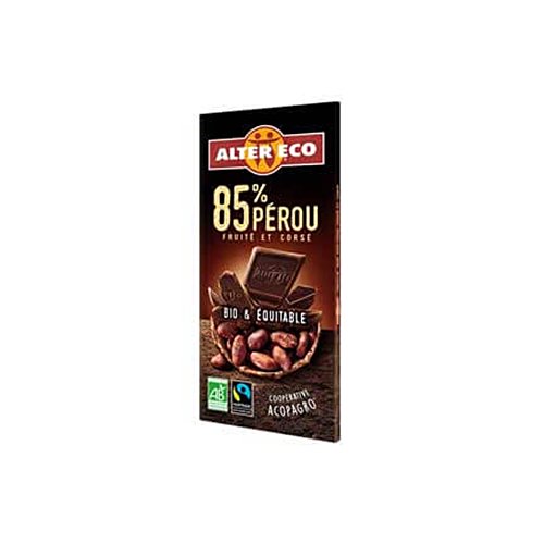 フェアトレード　チョコレート カカオ85％【ノワールアブソリュ】（ALTER ECO／アルテルエコ）