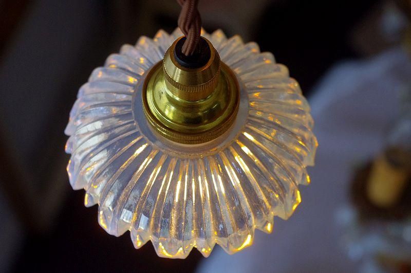 0132aフランスアンティークオパールセントガラスミニ