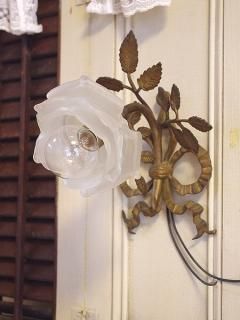 シェード　薔薇 294フランスアンティークエンジェル天使 薔薇ローズシェード