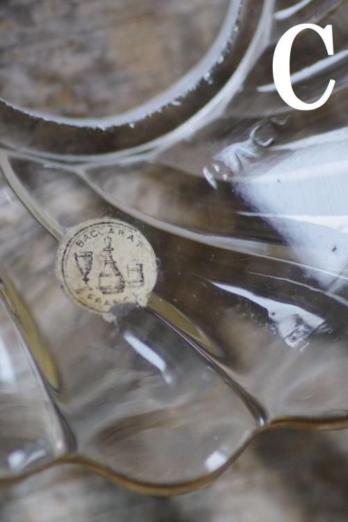 0270フランスアンティークオールドラベル付きオールドバカラガラスミニ