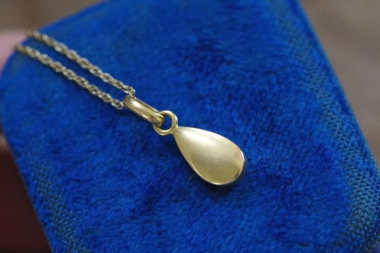 レア！フランスアンティークK18ペルピニャンガーネット大粒ペンダント/真珠