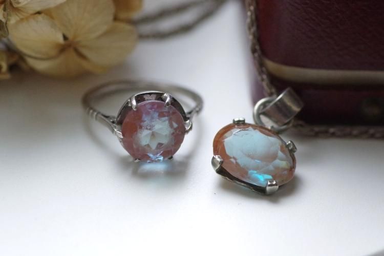 【saphiret】アンティークサフィレット　リング　シルバー saphiret】アンティークサフィレット リング シルバー