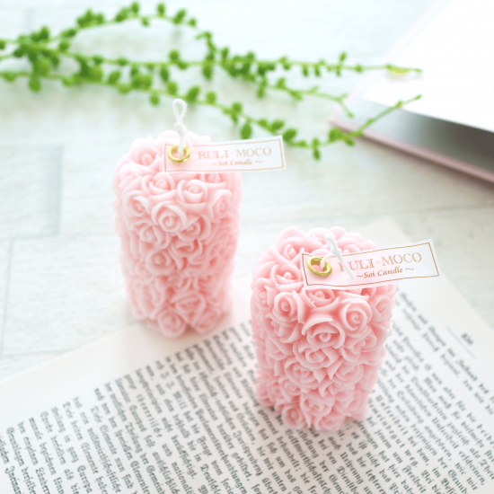 アロマストーン蓮キャンド&トレーセット(ピンク) アロマストーン蓮キャンド&トレーセット(ピンク)