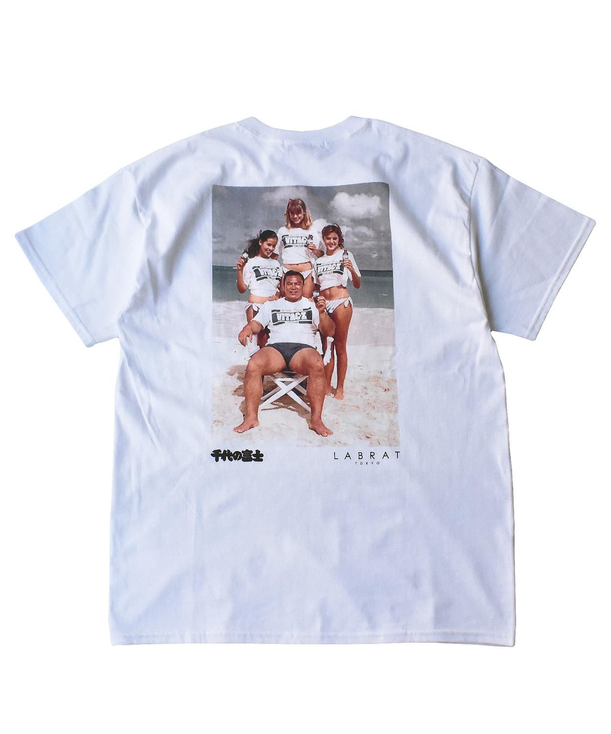 LABRAT×千代の富士 ”beach” tee（WHITE） - 千代の富士