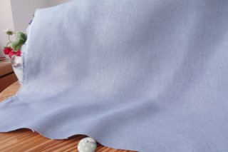 W巾リネン100％10番ワッシャーキャンバス・スモークブルー
