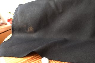 W巾リネン100％10番ワッシャーキャンバス・ブラック