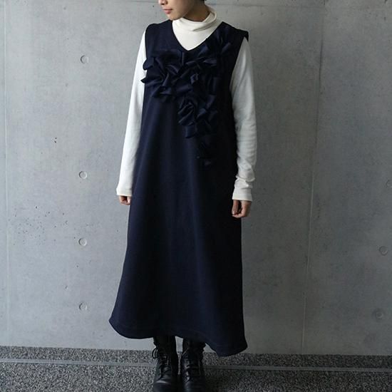 STYLE-03 Hana Vネックノースリーブワンピース ネイビー - ナオ STYLE-03 Hana Vネックノースリーブワンピース ネイビー - ナオ