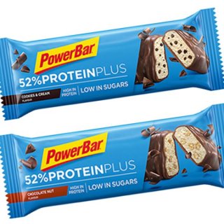 PowerBar パワーバー 52%プロテインプラス  お試し2本セット(チョコレートナッツ×1、クッキー＆クリーム×1)