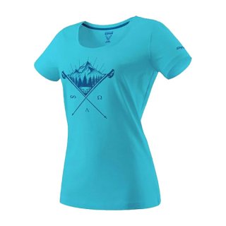 DYNAFIT ディナフィット Transalper Graphic T-Shirt Women silvretta/8960 TATTOO レディース ドライ 半袖シャツ
