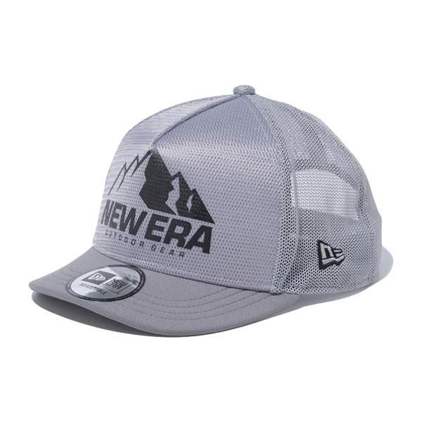 New Era ニューエラ 9forty A Frame トラッカー ショートバイザー フルメッシュ マウンテンロゴ グレー ブラック メンズ レディース トレイルランニング装備の通販ショップ ソトアソ本店