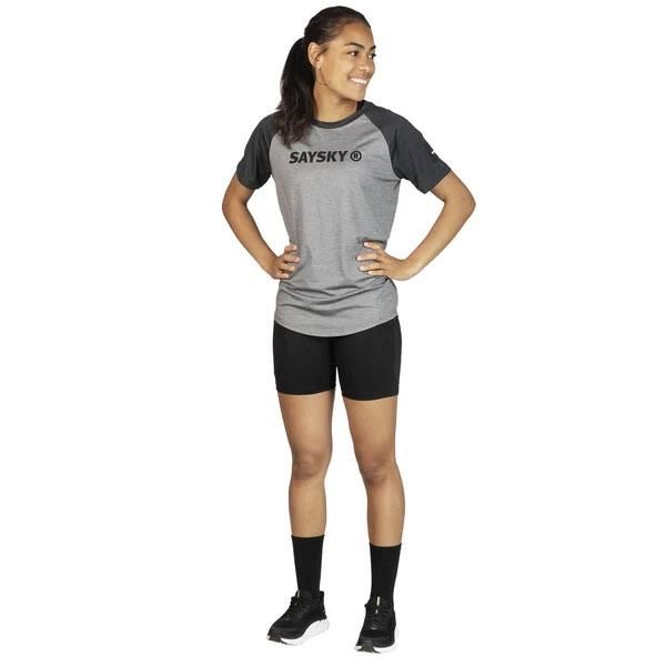 SAYSKY(セイスカイ) Reg Pace Tee LIGHT GREY/DARK GREY MELANGE メンズ・レディース 半袖Tシャツ トレイルランニング装備の通販ショップ「ソトアソ本店」