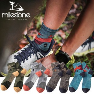 milestone(マイルストーン) MSS-002 original Socks(オリジナルソックス) メンズ・レディース ミドル丈ランニングソックス