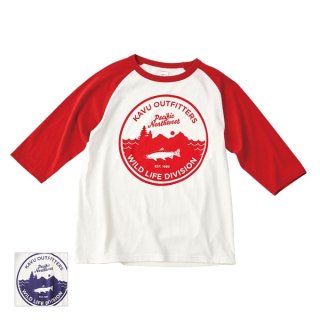 KAVU カブー ワイルドライフ ベースボールTシャツ 19821017