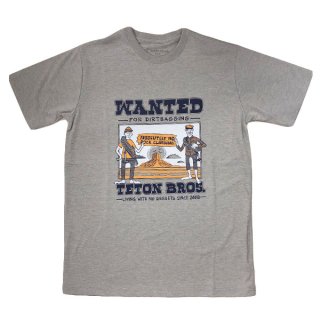 Teton Bros ティートンブロス TB Wanted Tee Gray メンズ・レディース 半袖Tシャツ