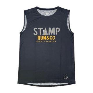 STAMP RUN＆CO(スタンプ ランアンドコー) STAMP GRAPHIC TANK メンズ ドライ タンクトップ・ノースリーブシャツ