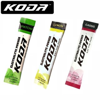 KODA コーダ ELECTROLYTE POWDER(エレクトロライトパウダー) お試しセット 3本 抹茶 ×1、 カシス ×1、 レモン ×1