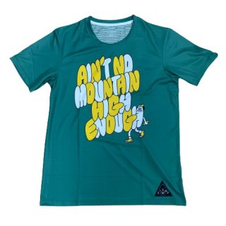 STAMP RUN＆CO スタンプ ランアンドコー STAMP GRAPHIC RUN TEE MOUNTAIN HIGH(GREEN) メンズ・レディース ドライ半袖Tシャツ