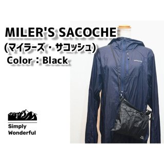 Simply Wonderful(シンプリーワンダフル) MILER'S SACOCHE マイラーズ・サコッシュ 黒 Black