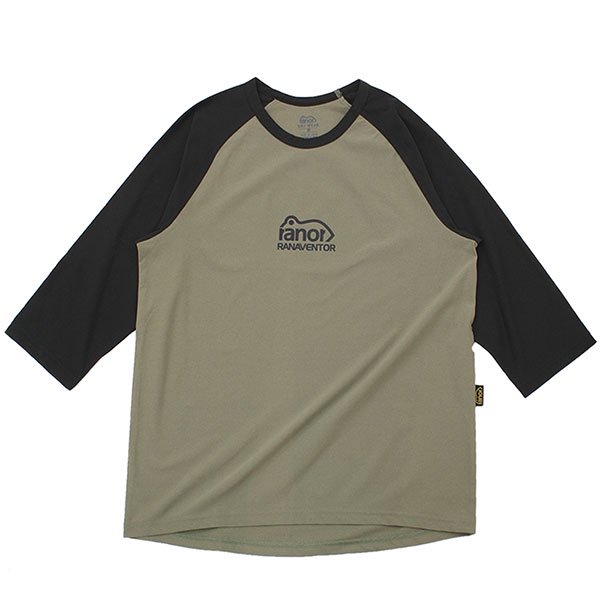 ranor ラナー RAGLAN SLEEVE 3/4 T-SHIRT L.OLIVE×BROWN 817-1-174