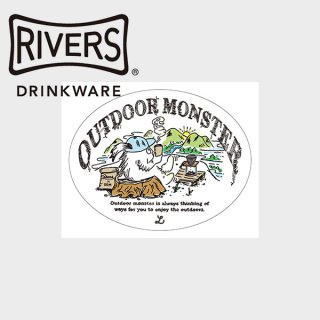 RIVERS リバーズ ODM ステッカー SHINKIRO-TSUNAGI OUTDOOR MONSTERとのコラボ かわいい おしゃれ かっこいい アウトドア