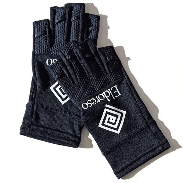 ELDORESO エルドレッソ Half-Cut Gloves(Black) E7903624 メンズ・レディース フィンガーレスグローブ ランニンググローブ 手袋 手ぶくろ - トレイルランニング装備の通販ショップ「ソトアソ本店」 ELDORESO エルドレッソ Half-Cut Gloves(Black) E7903624 メンズ・レディース フィンガーレスグローブ ランニンググローブ 手袋 手ぶくろ - トレイルランニング装備の通販ショップ「ソトアソ本店」