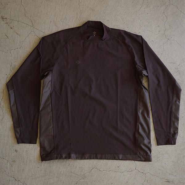 RYOGEN(リョウゲン) ODD MOCK NECK L/S TEE BROWN