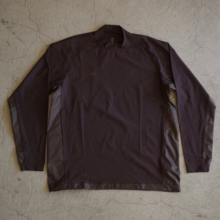 RYOGEN(祦) ODD MOCK NECK L/S TEE BROWN