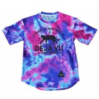STAMP RUNCO  󥢥ɥ WIDE TEE (DEJAVU TIE DYE BLUE/PINK) 󥺡ǥ ȾµT