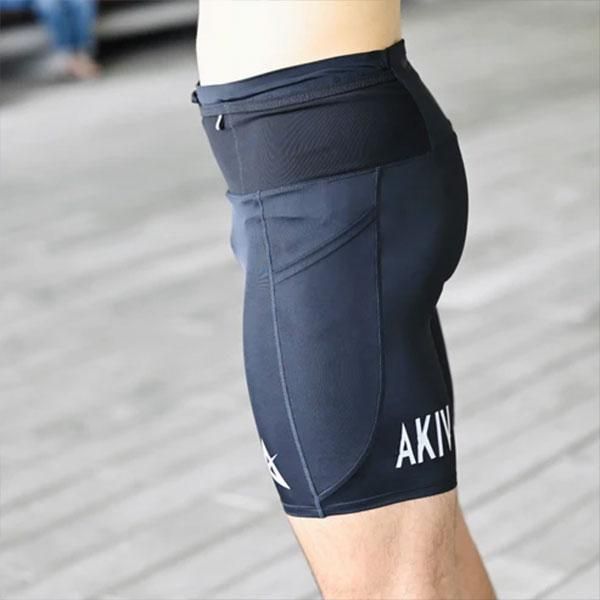 AKIV アキ 2-in-1 Multi-Pocket Pro Tights Unisex | For Road