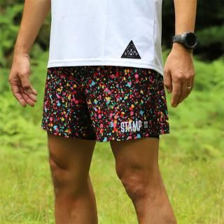 STAMP RUNCO  󥢥ɥ STAMP 3 POCKET SHORTS(SPLASH DOTS-BALCK & MULTI) 󥺡ǥ 󥷥硼 硼ȥѥ