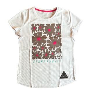STAMP RUNCO  󥢥ɥ STAMP GRAPHIC WOMENS RUN TEE FLOWER -WHITE 󥺡ǥ Ⱦµ T