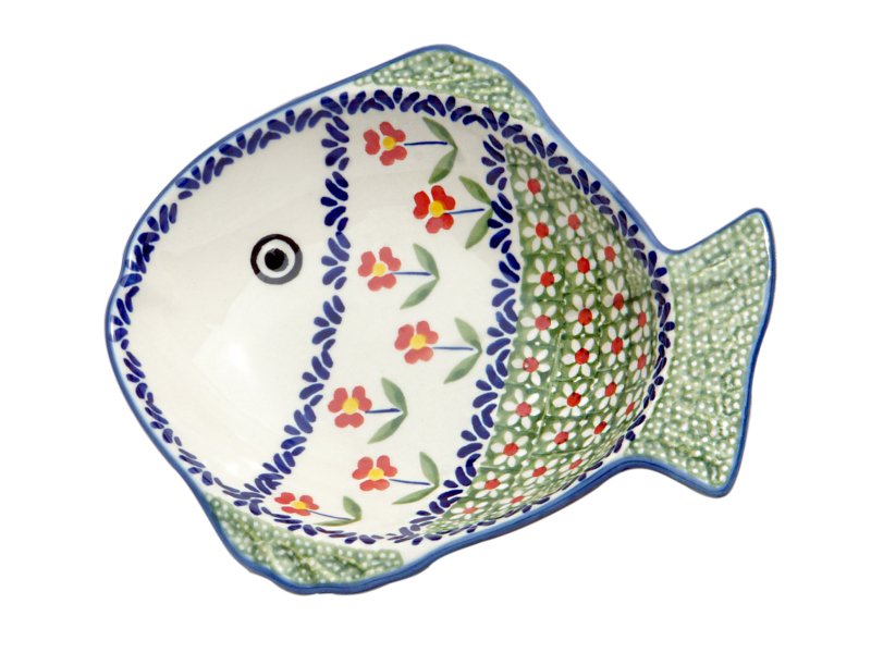 インテリア/住まい/日用品ポーリッシュポタリー ポーランド食器  お魚の形のボウル 18cm