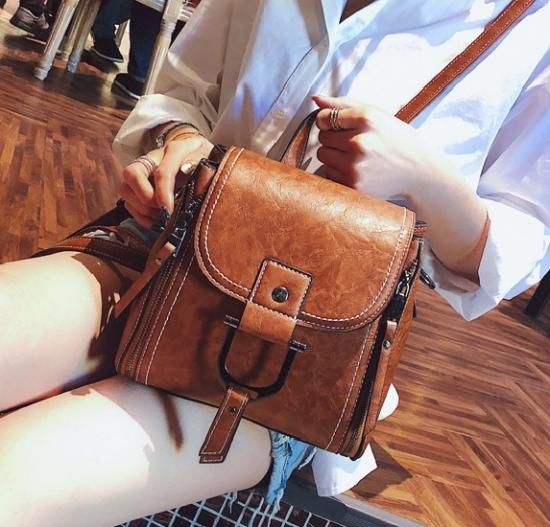 リュック レトロ バックパック スクエア 無地 2wayバッグ Bringhappiness リュック レトロ バックパック スクエア 無地 2wayバッグ Bringhappiness