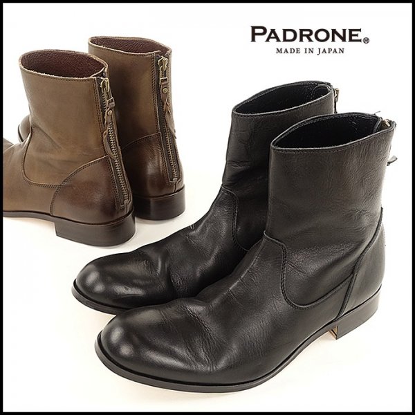 PADRONE/パドローネ BACK ZIP BOOTS “EDWARD”/バックジップブーツ