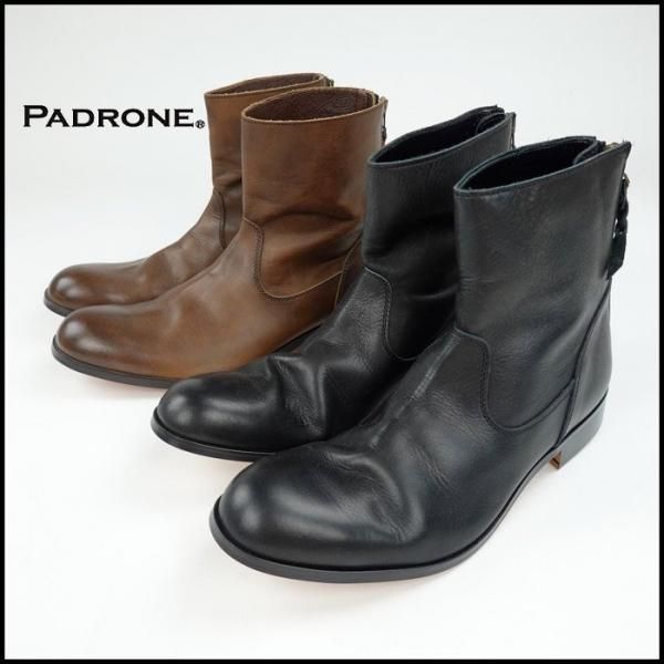 PADRONE/パドローネ BACK ZIP BOOTS “EDWARD”/バックジップブーツ