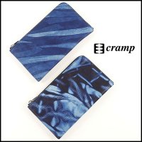 Cramp（クランプ）<br>藍染めL字ファスナーミドルウォレット