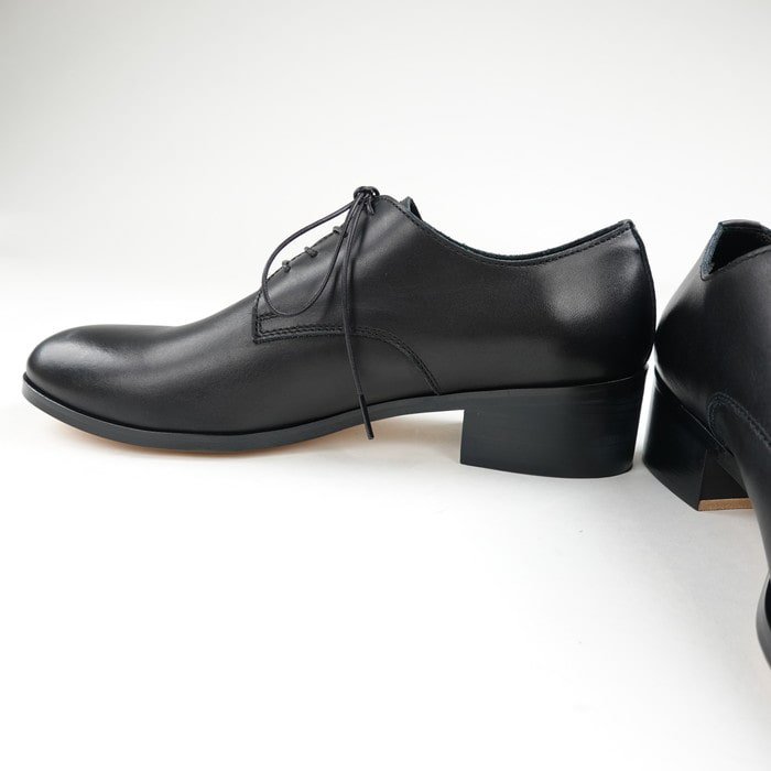 PADRONE（パドローネ）BL DERBY SHOES（プレーントゥヒールシューズ