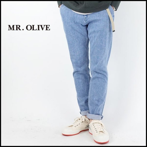 MR.OLIVE（ミスターオリーブ）SUPER STRETCH DENIM USED WASH SLIM  PANTS（スーパーストレッチデニムユーズドウオッシュスリムパンツ）の正規公式取扱店