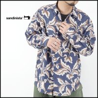 SANDINISTA（サンディニスタ）<br>Leaf Pattern Rayon Shirt（リーフパターンレーヨンシャツ）