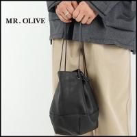 MR.OLIVE/ߥ꡼<br>WATER PROOF WASHABLE LEATHER 2WAY DRAWSTRING POUCH/ץ롼ե쥶WAYХå