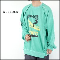 WELLDER（ウェルダー）<br>Garmenmt Dyed Combination Crew Neck（ガーメントダイコンビネーションクルーネックスウェット）