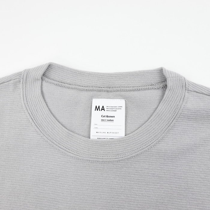 MANUAL ALPHABET/マニュアルアルファベット MIL FRAISE CREWNECK LS  TEE/ミリタリーフライスクルーネックロングスリーブTシャツ