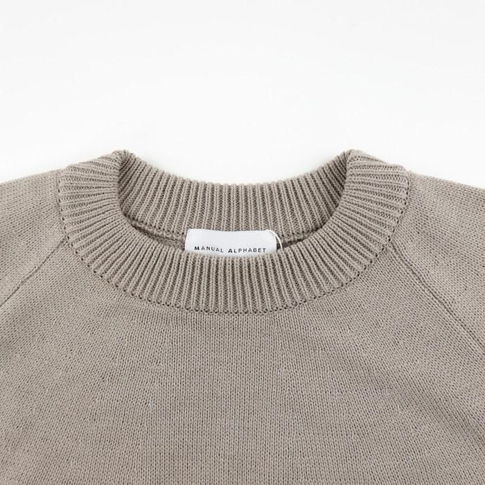 新品未使用　MANUAL ALPHABET マニュアルアルファベット　ニット MANUAL ALPHABET（マニュアルアルファベット）ALL TIME KNITCB CREW