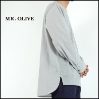 MR.OLIVE/ミスターオリーブ<br>URAKE & MULTI STRIPE HYBRID SHIRT/裏毛＆マルチストライプハイブリッドシャツ